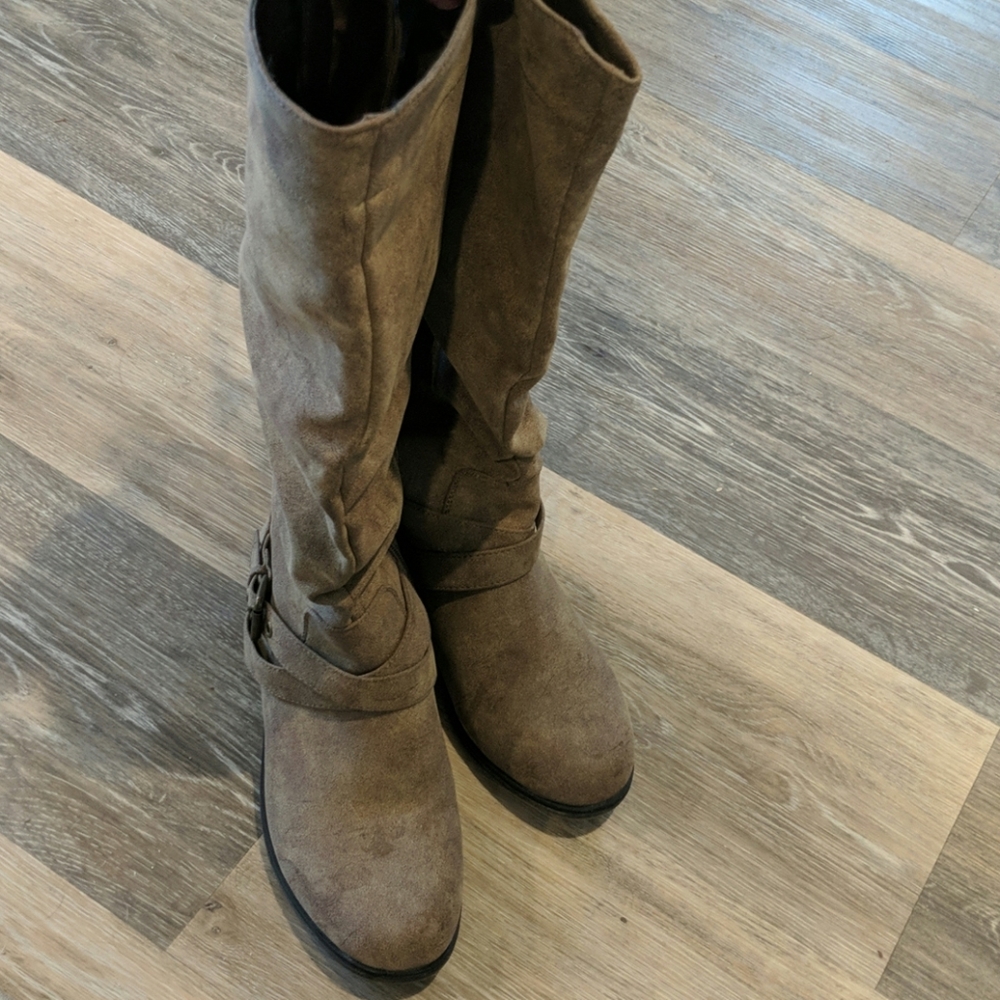 XOXO Brown Suede Knee high boots